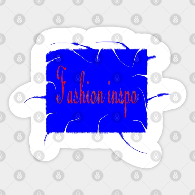 Newest Fashion Inspo Design in Blue Sticker by Indie Chille